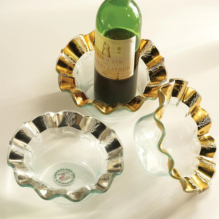 Annieglass Ruffle Wine Coaster