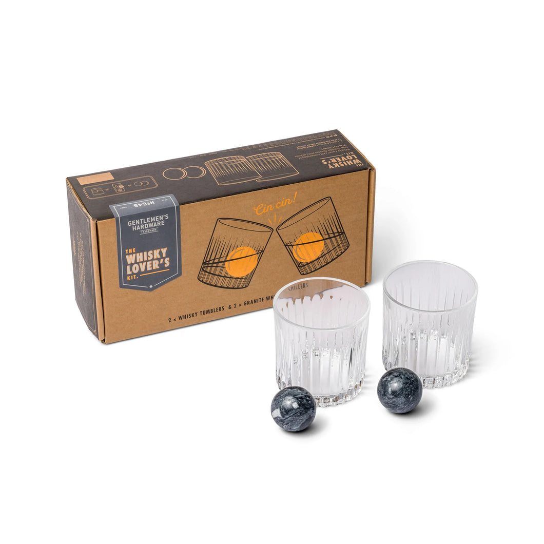 Cocktail Tumbler & Whiskey Stone Set