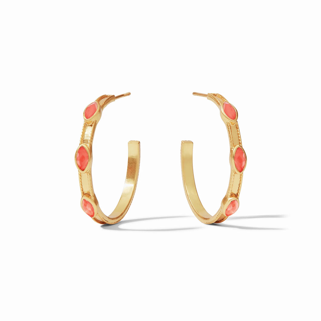Monaco Hoop Gold Iridescent Coral