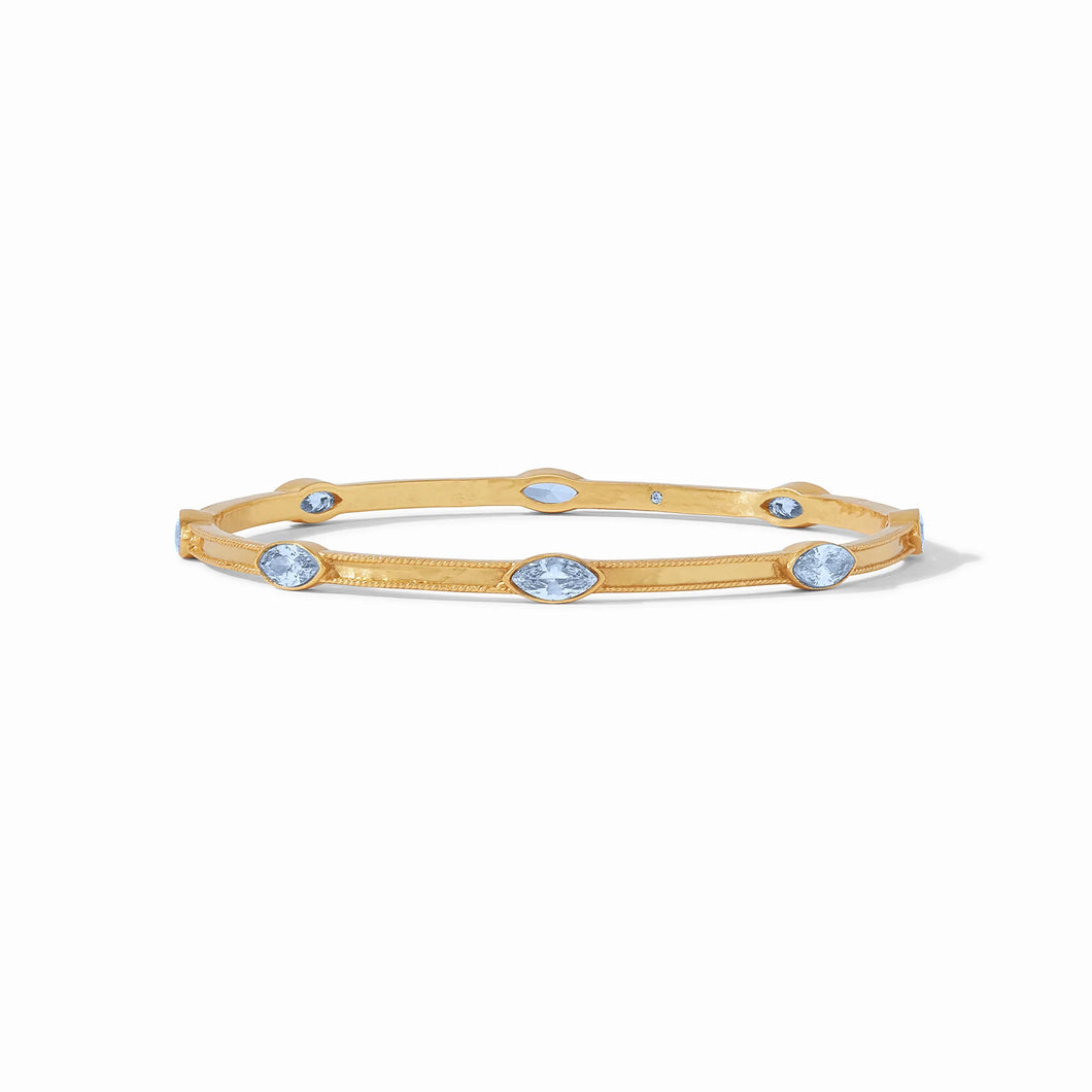 Monaco Bangle Gold Chalcedony Blue