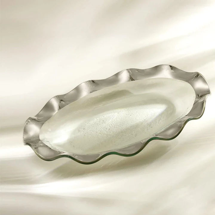 Annieglass Ruffle Oval Platter