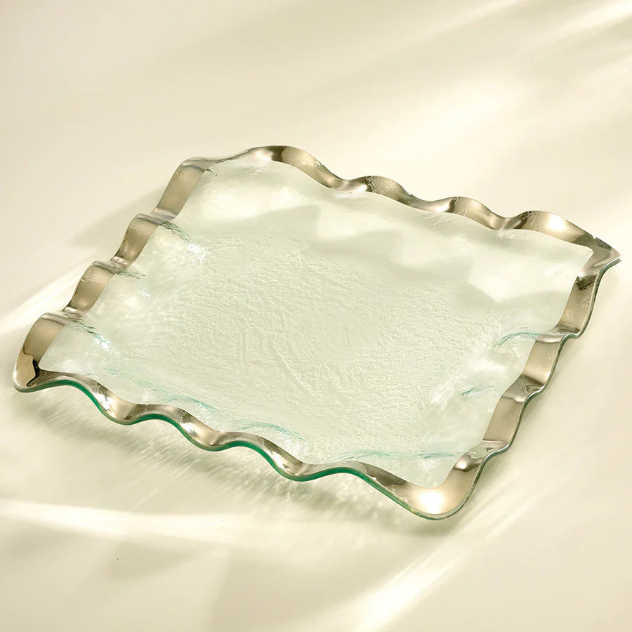 Annieglass Ruffle Square Tray