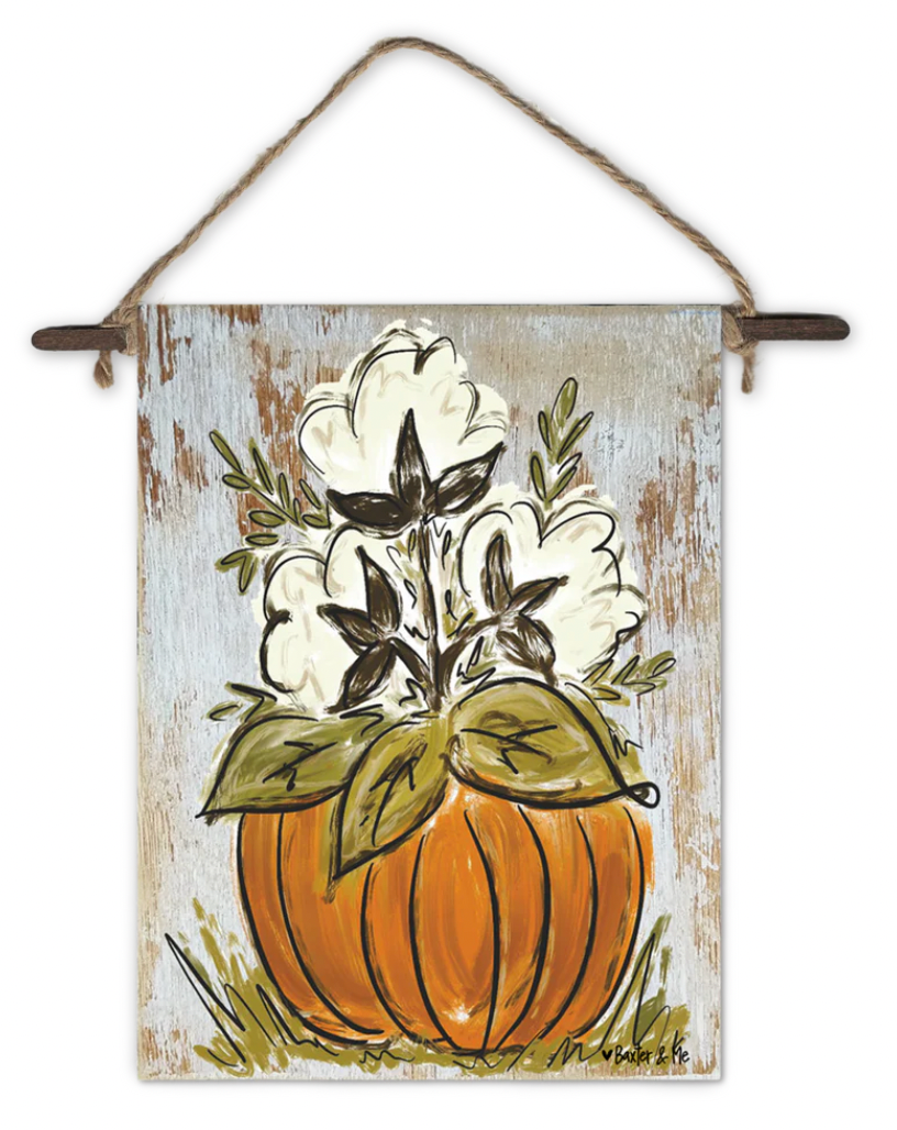 Baxter & Me Cotton Pumpkin Mini Wall Hanging