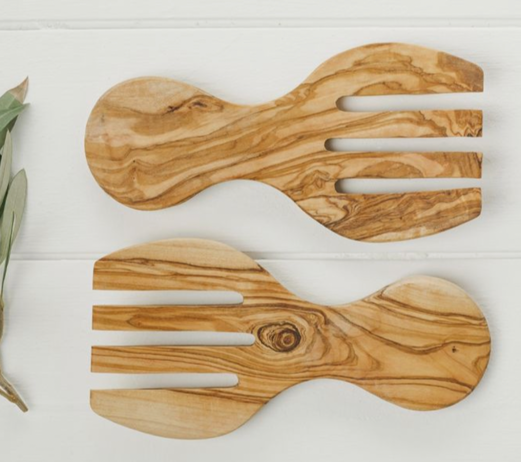 Wooden Salad Hands Set