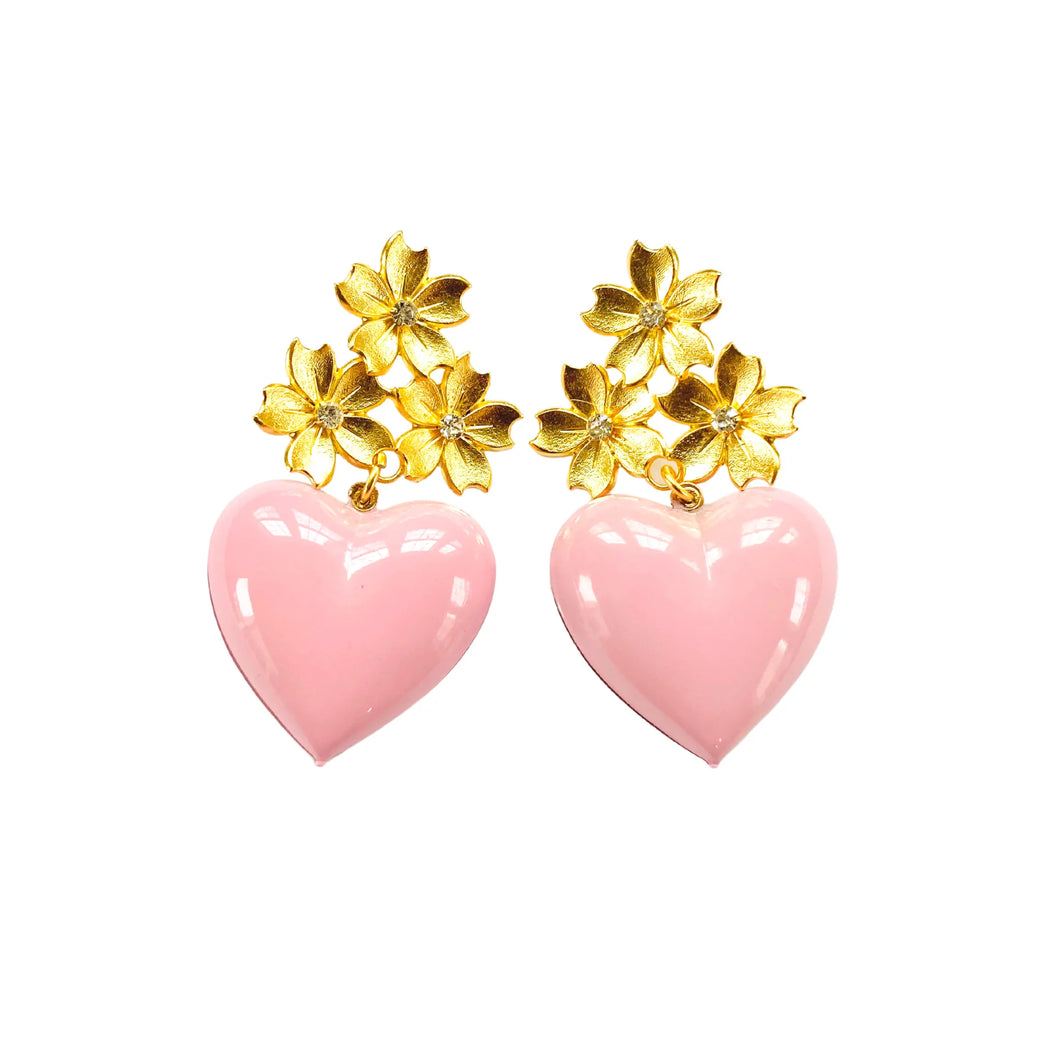Light Pink Heart Earrings