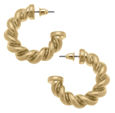 Canvas Natalie Twisted Hoops