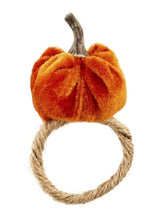 Load image into Gallery viewer, Velvet Pumpkin Napkin Rings
