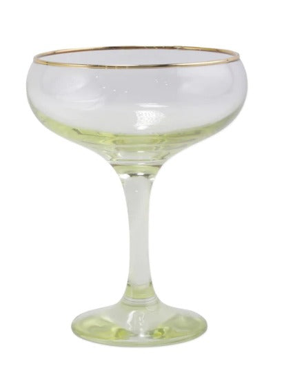 Vietri Champagne Coupe Glasses