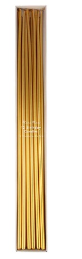 Tall Gold Tapered Candles