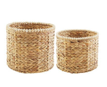 Load image into Gallery viewer, Mudpie Hyacinth Beaded Basket Sets
