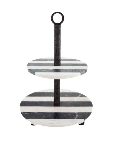 Marble and Black Tiered Server