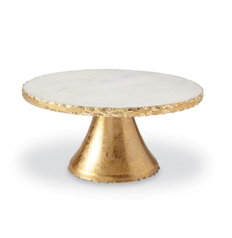 Mud Pie Marble Gold Cake Stand