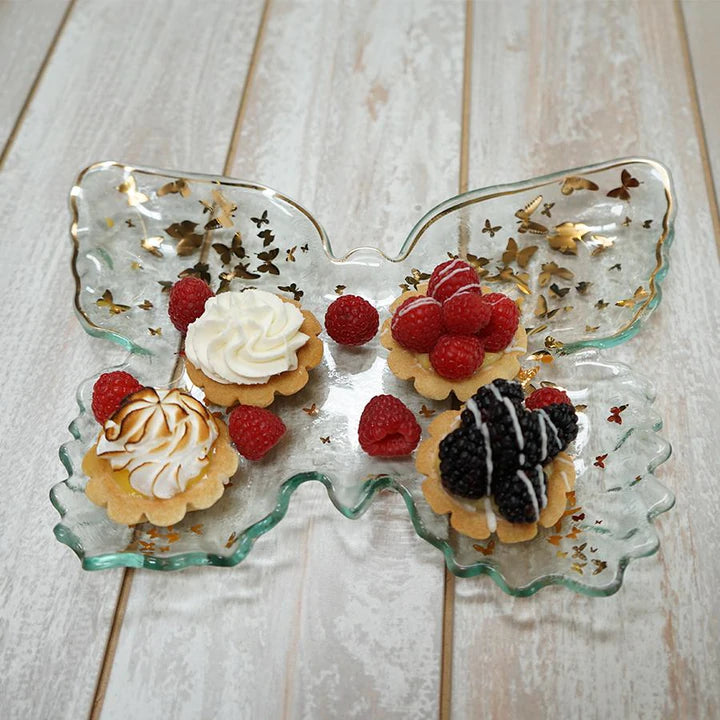 Annieglass Butterfly Tray