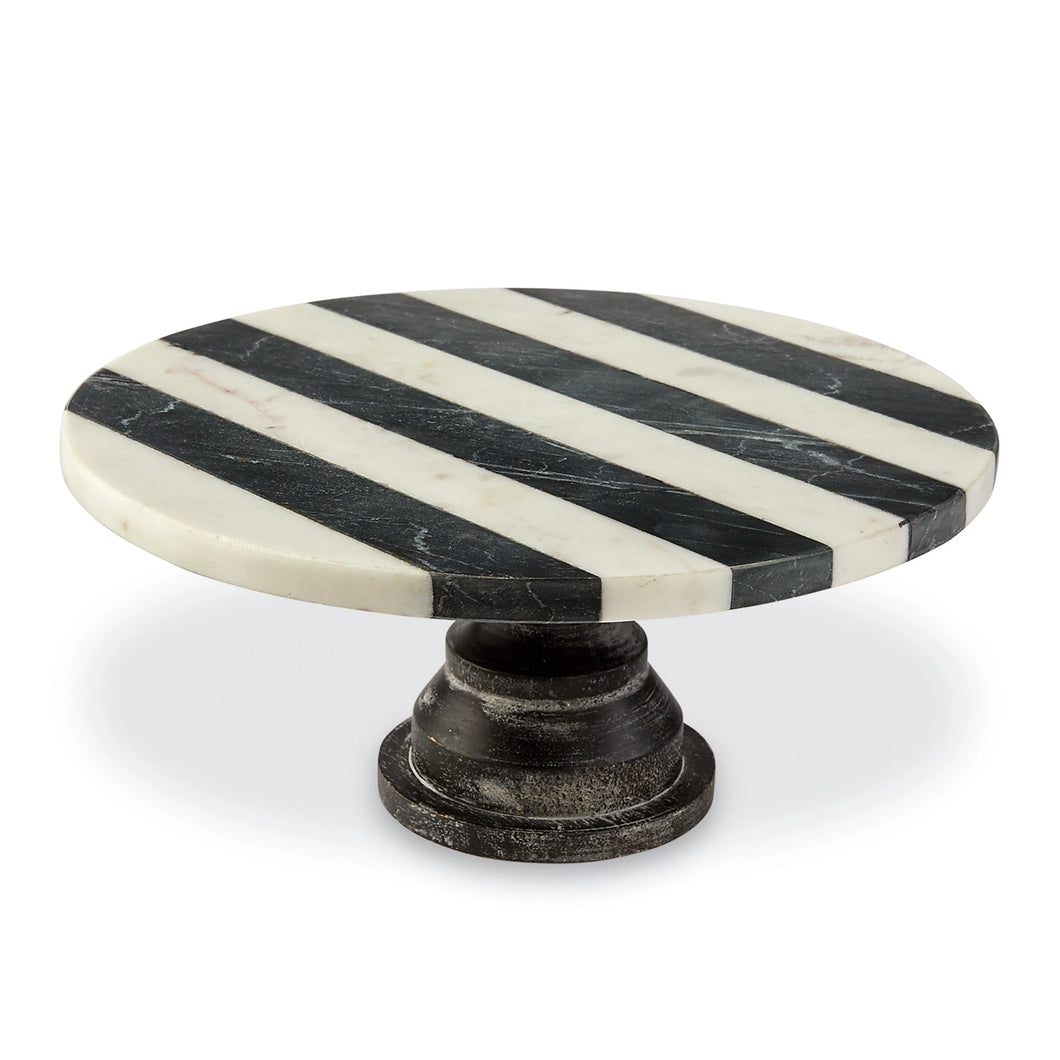 Black and White Marble Cake Stand