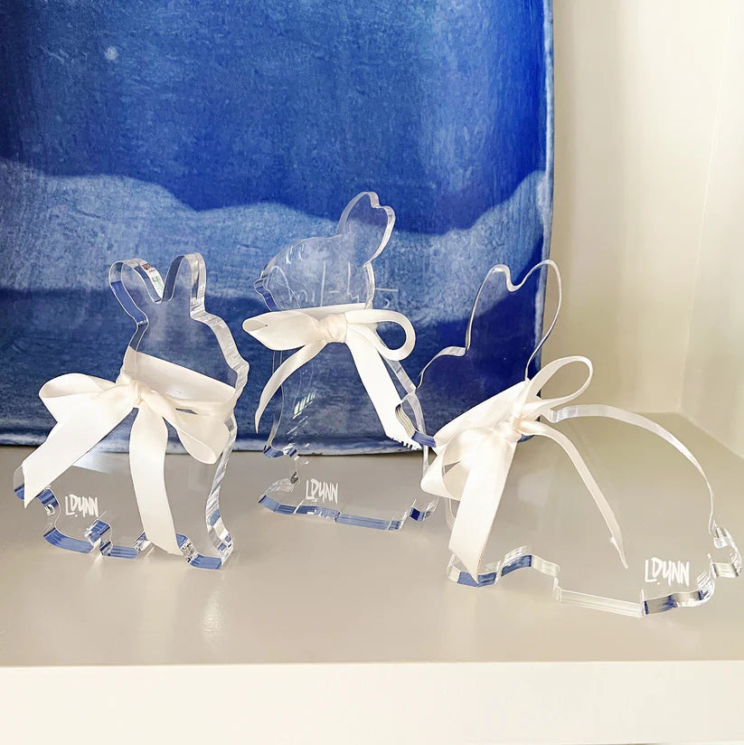 Lauren Dunn Clear Acrylic Bunnies