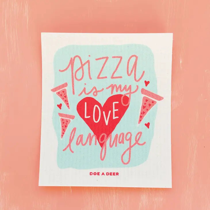 Pizza is My Love Language Dishcloth