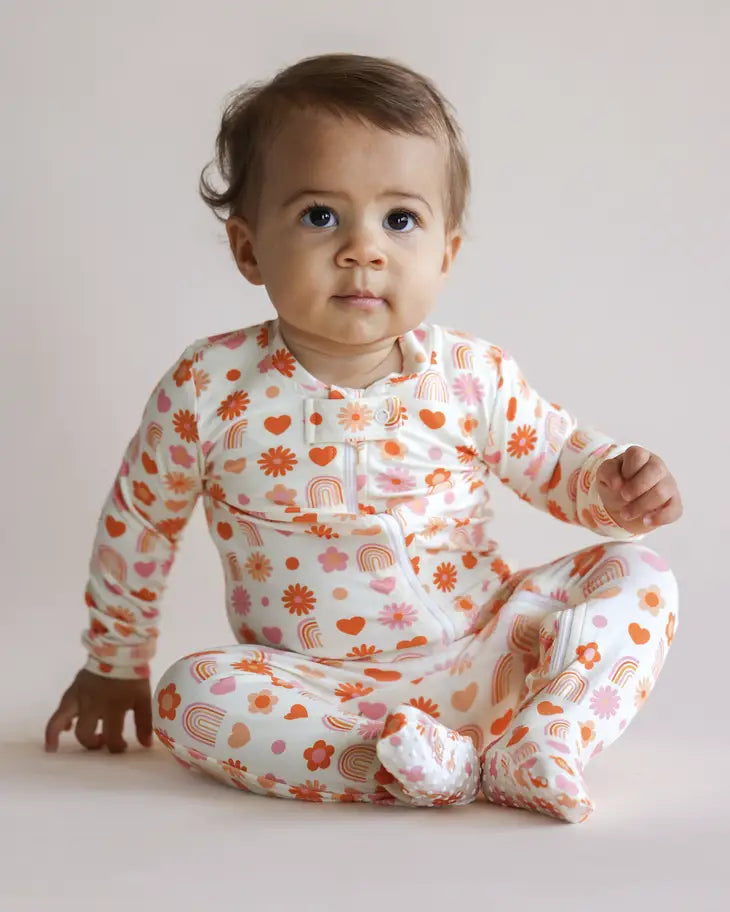 Baby Footed Zip Romper Daisy Days