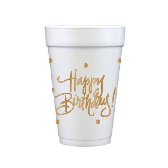 Natalie Chang Happy Birthday Foam Cups