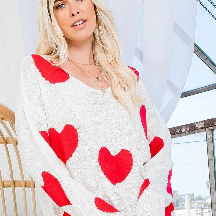 Multi Heart Sweater