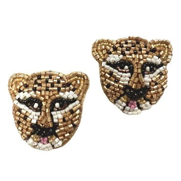Allie Beads Leopard Stud Earrings