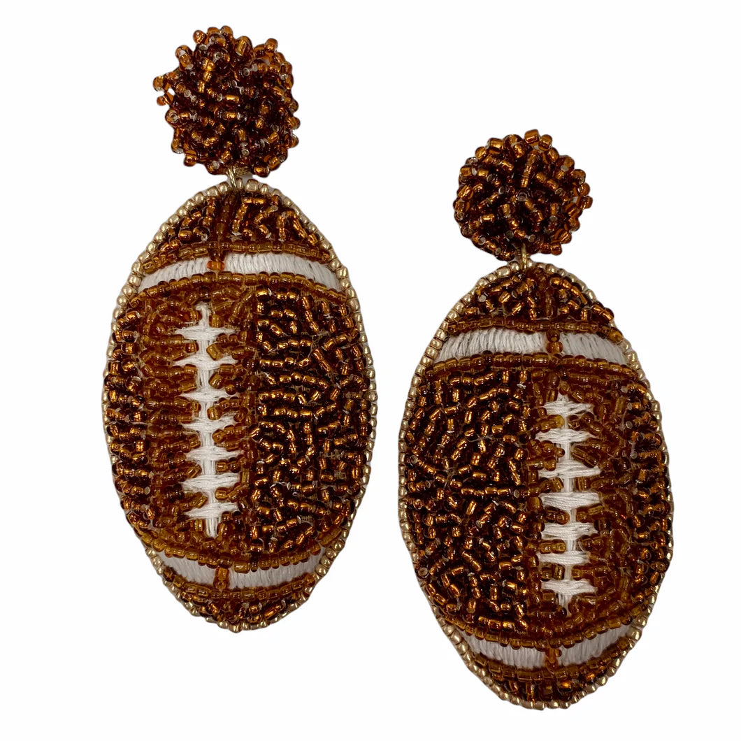Allie Beads Football Earrings