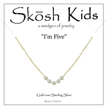 Kids Pearl Birthday Necklaces