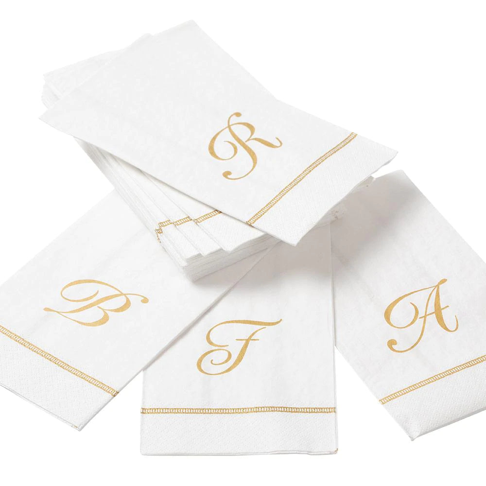 Caspari Initial Guest Towels