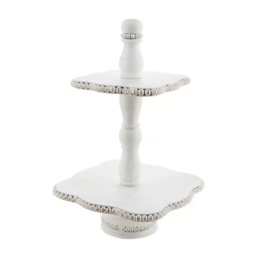 White Beaded Tier Server